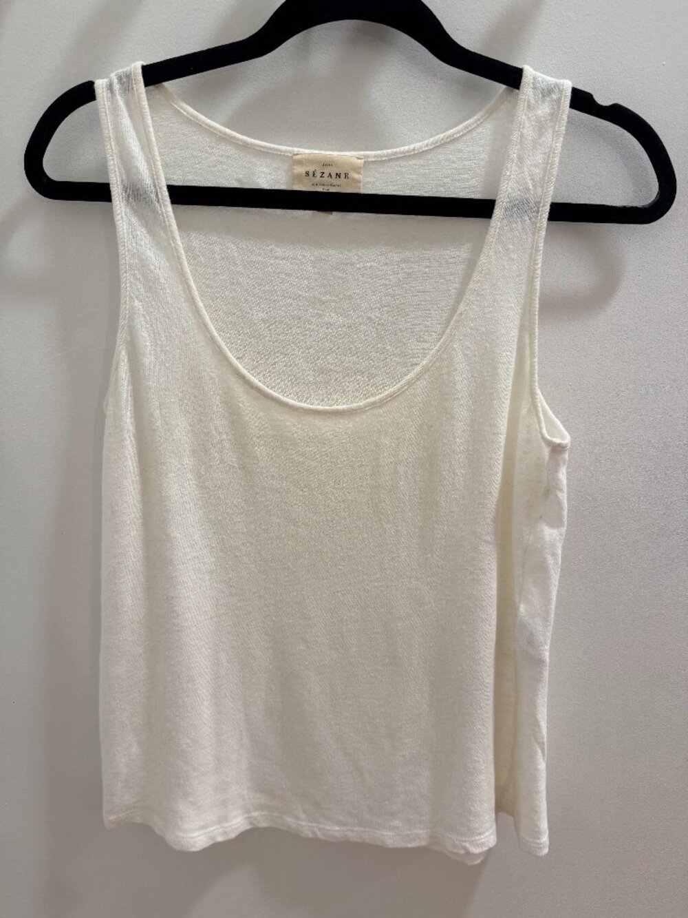 SEZANE John Top in Ecru (Size S)
